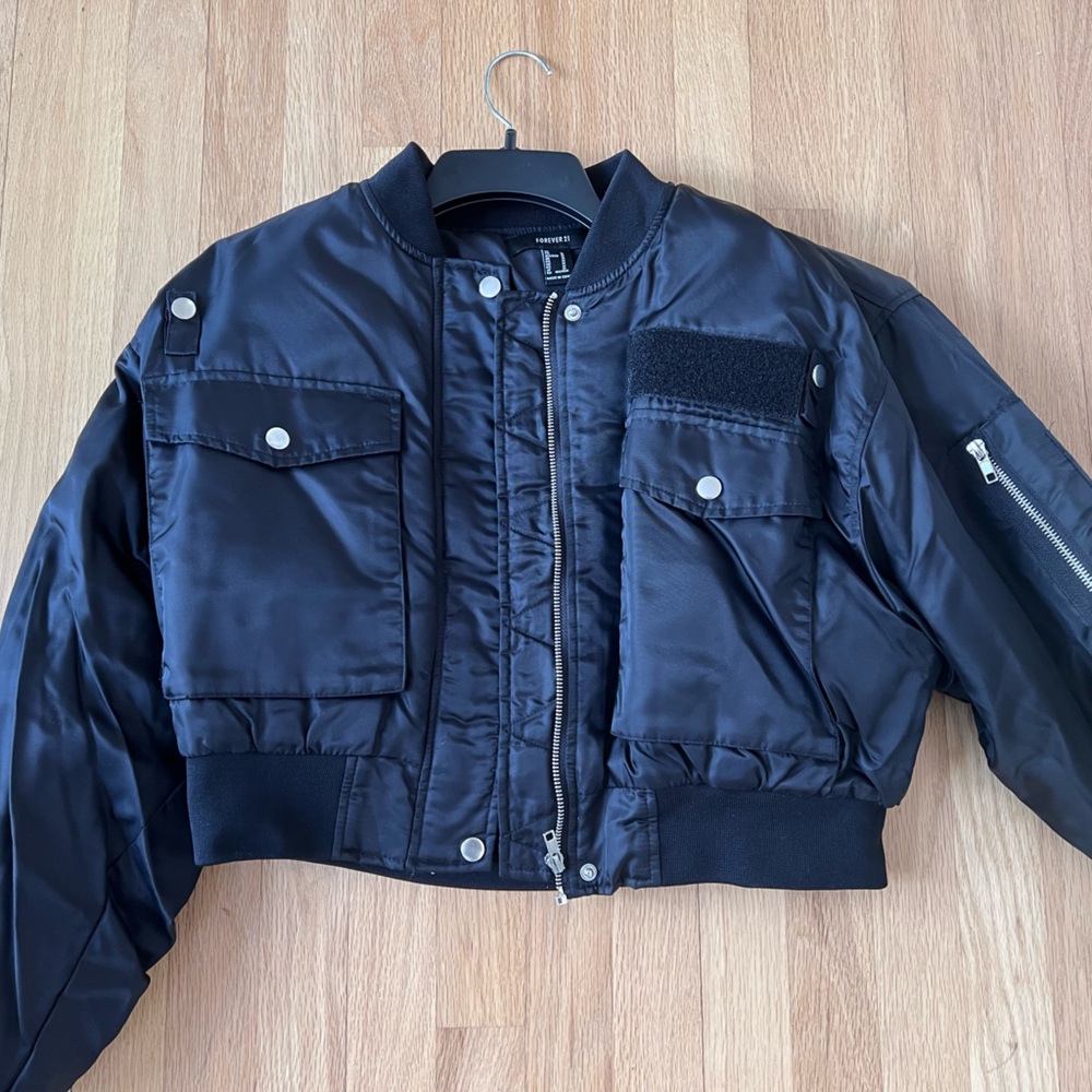 Forever 21 Black Jacket with Silver Accents